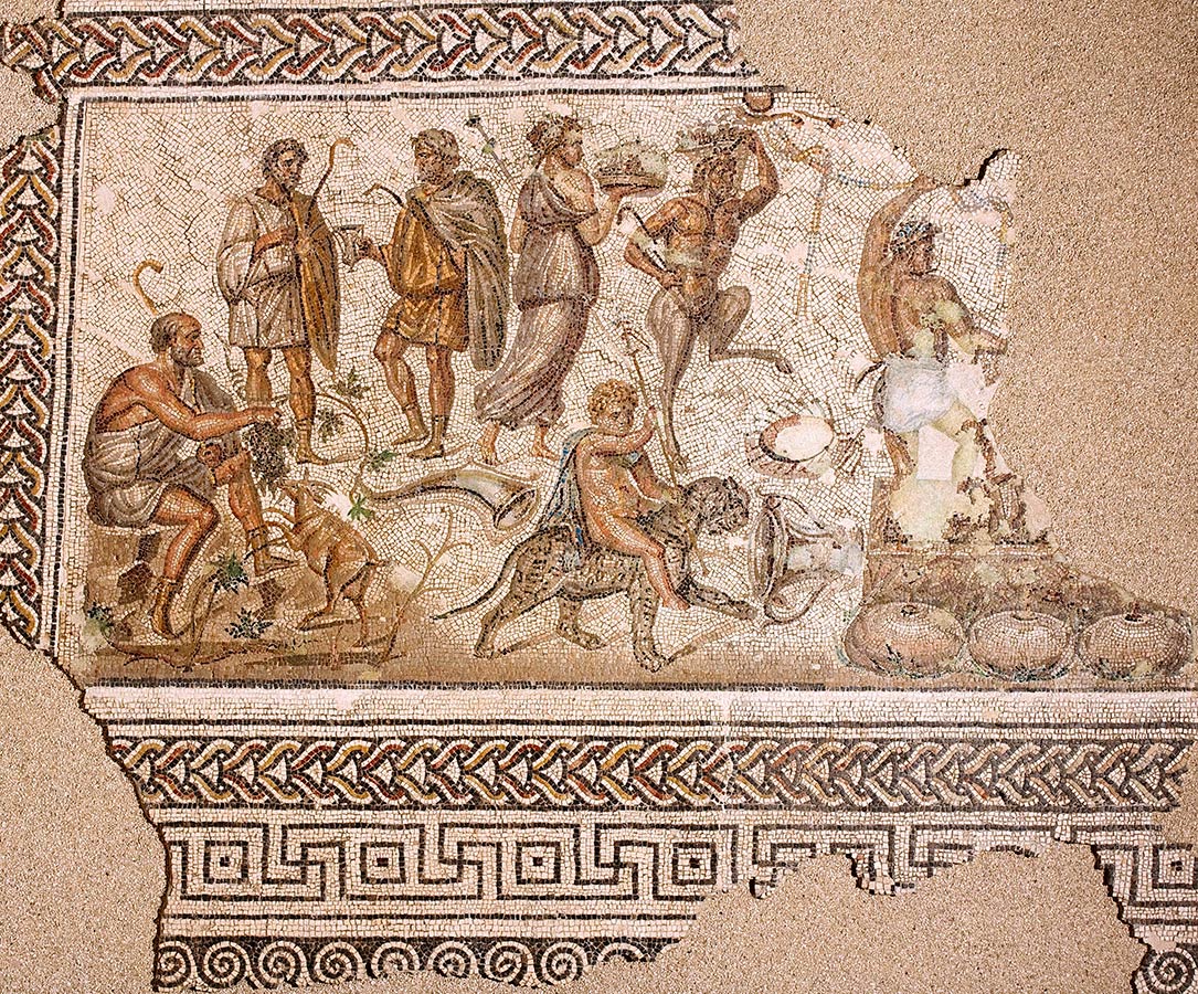 Mosaico báquico del “don del vino”
